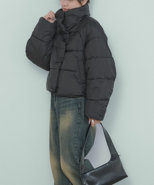 H.TOKYO ダウンコート ダウンジャケット ボリュームネック短丈ダウン