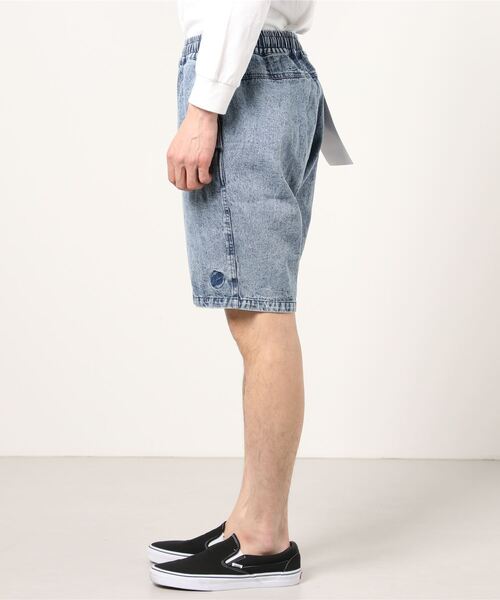 「SANTA CRUZ」 デニムハーフパンツ M ケミカルウォッシュ メンズ_画像3