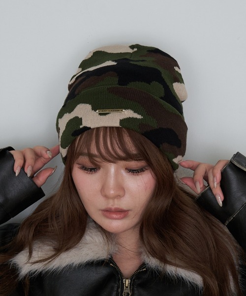 Ray Cassin（レイカズン） ニット帽 ニットキャップ 迷彩ニット帽