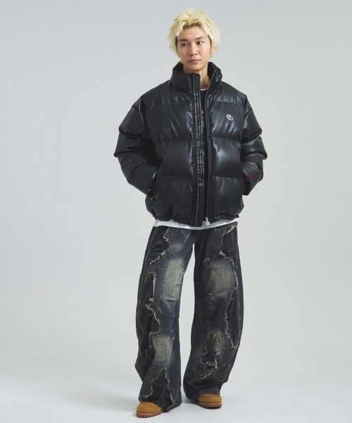 FUBU（フブ） コート ジャケット FUBU-GA別注 PU Puffer Jacket メンズ