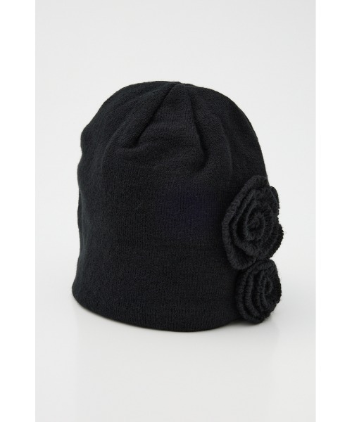 SLY（スライ） ニット帽 ニットキャップ FLOWER MOTIF KNIT BEANIE