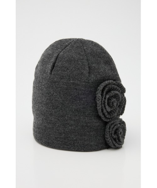 SLY（スライ） ニット帽 ニットキャップ FLOWER MOTIF KNIT BEANIE