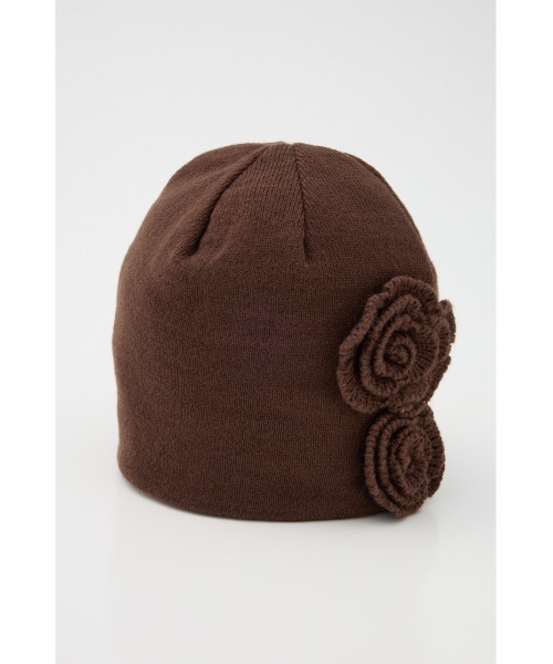 SLY（スライ） ニット帽 ニットキャップ FLOWER MOTIF KNIT BEANIE