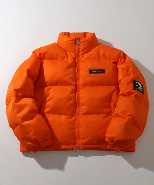 値下げ FUBU ダウンジャケット FUBU（フブ） ダウンジャケット ダウン ブランド ロゴ 筆記体 刺繍 袖