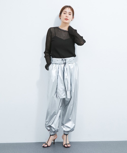 「LE CERCLE par rope'」 長袖ニット FREE ライトグレー レディース_画像2