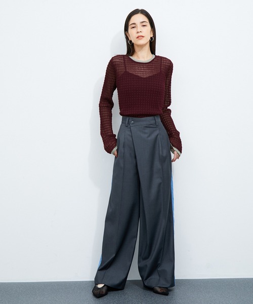 「LE CERCLE par rope'」 長袖ニット FREE ライトグレー レディース_画像4