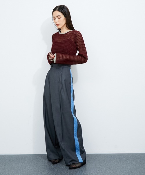 「LE CERCLE par rope'」 長袖ニット FREE ライトグレー レディース_画像5