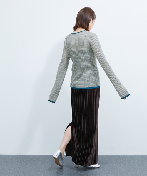 「LE CERCLE par rope'」 長袖ニット FREE ライトグレー レディース_画像7