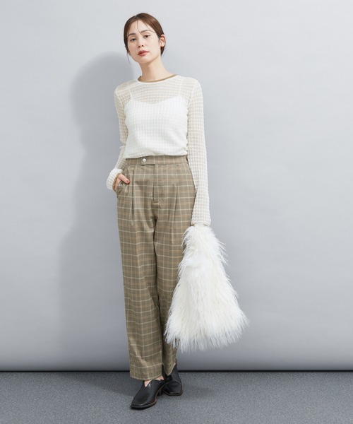 「LE CERCLE par rope'」 長袖ニット FREE ライトグレー レディース_画像8