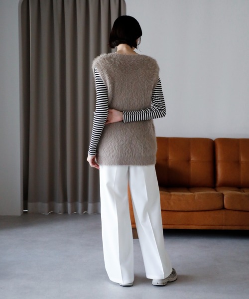 未開封【Pois ポワ】knit vest ニットベスト アイボリー pois ポワ knit vest ニットベスト白