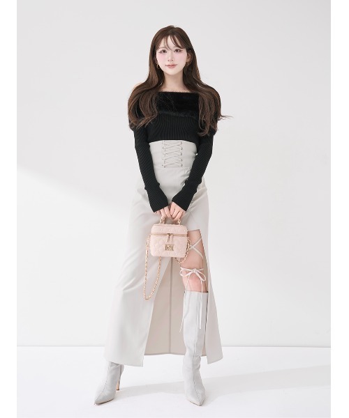 Darich（ダーリッチ） スカート スリットコルセットロングスカート