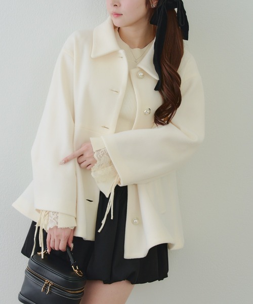 ANOTHER BRANCH OLIVE des OLIVE コート アウター ミドル丈ペプラム