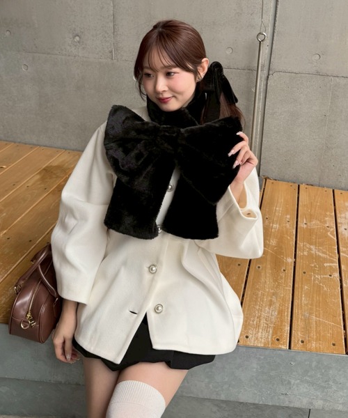 ANOTHER BRANCH OLIVE des OLIVE コート アウター ミドル丈ペプラム