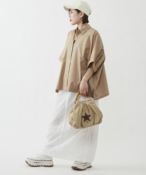 「CONVERSE TOKYO」 7分袖シャツ FREE ブラック レディース_画像5