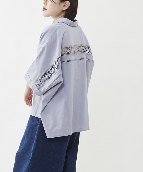 「CONVERSE TOKYO」 7分袖シャツ FREE ブラック レディース_画像7