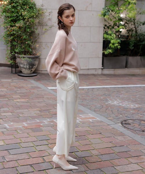 「EIMY ISTOIRE」 長袖ニット FREE ホワイト レディース_画像3