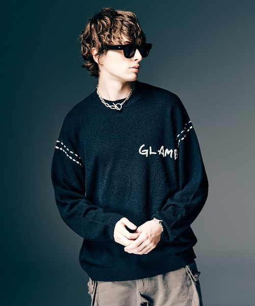 glamb（グラム） セーター ニット Hand Beaded Logo Knit / ハンドビー