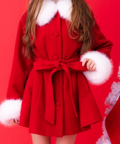 Seiney BLONDE コート アウター Fur flare coat / ファーフレアコート