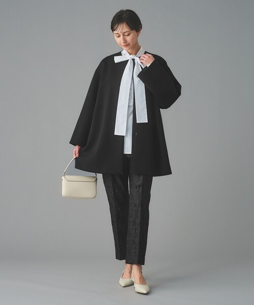 スラックス パンツ GISHA 2トーン ジャガード パンツ レディースの画像