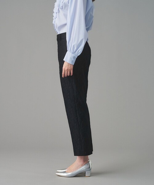 スラックス パンツ GISHA 2トーン ジャガード パンツ レディースの画像