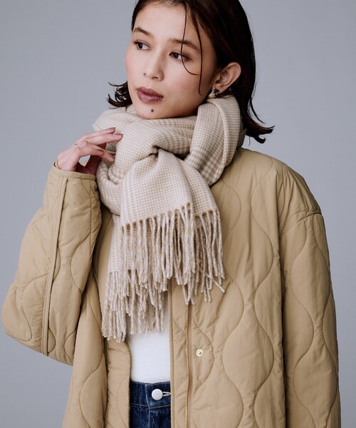 UNTITLED（アンタイトル） ストール マフラー ハウンドトゥース柄