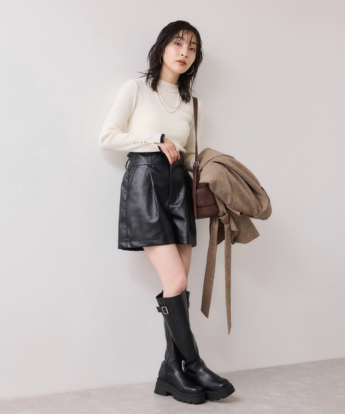 VIS（ビス） パンツ レザーショートパンツ レディース : ZOZOTOWN