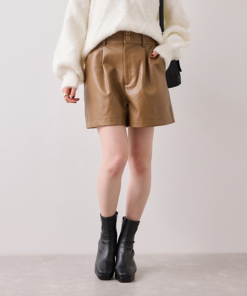 VIS（ビス） パンツ レザーショートパンツ レディース : ZOZOTOWN