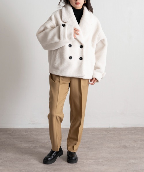 EUCLAID（エウクレイド） ピーコート pコート ボアジャケット