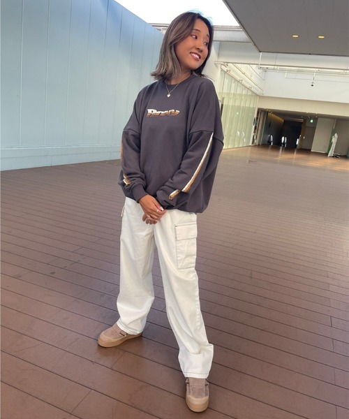 「ROXY」 スウェットカットソー FREE ブラック レディース_画像4