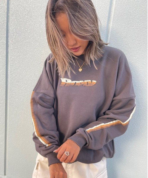 「ROXY」 スウェットカットソー FREE ブラック レディース_画像6