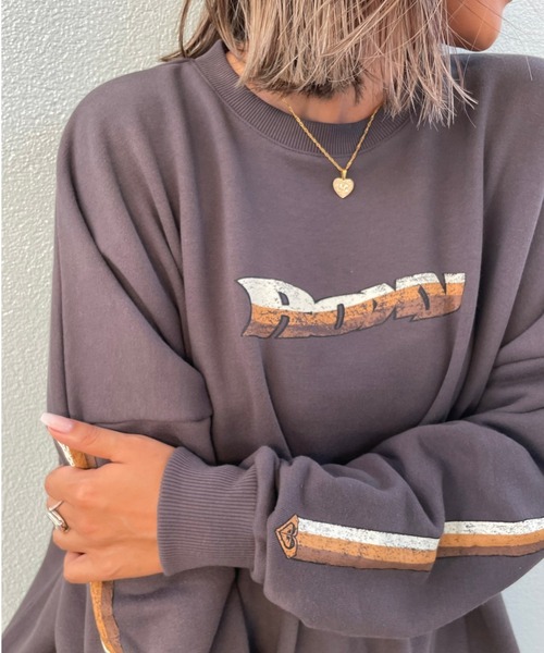 「ROXY」 スウェットカットソー FREE ブラック レディース_画像9