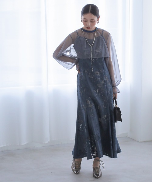 「Kana」 コンビワンピース M ダークブラウン レディース_画像5