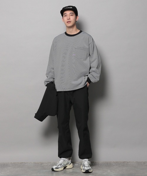 「BAYFLOW」 長袖Tシャツ MEDIUM ホワイト メンズ_画像2