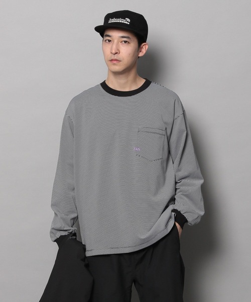 「BAYFLOW」 長袖Tシャツ MEDIUM ホワイト メンズ_画像5