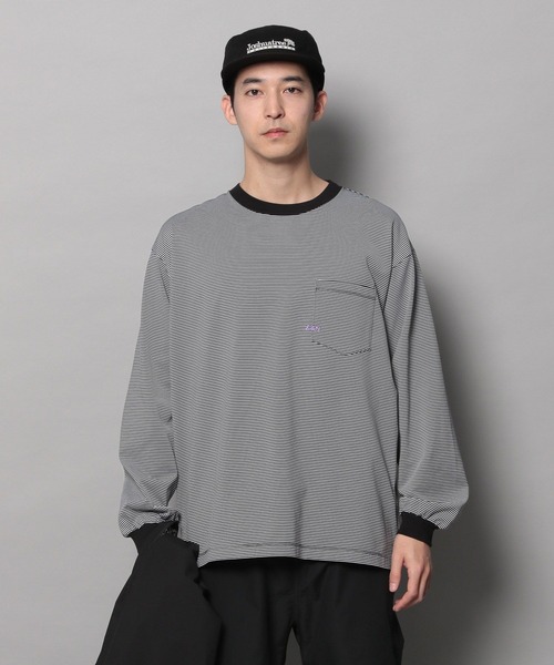 「BAYFLOW」 長袖Tシャツ MEDIUM ホワイト メンズ_画像6