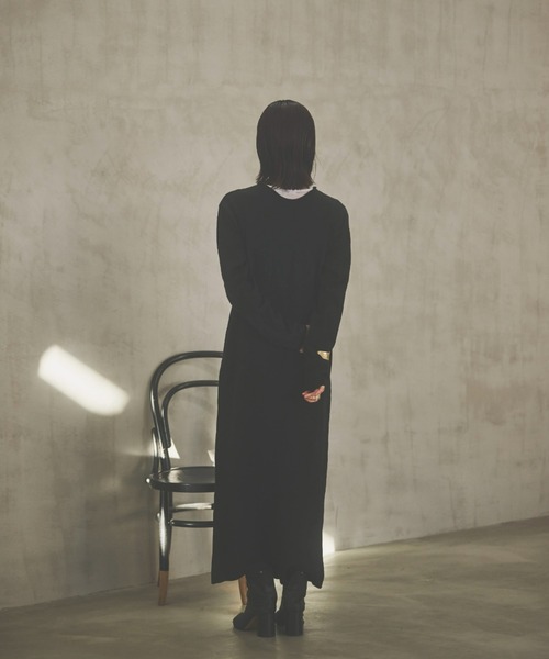 「HANNE」 ニットワンピース FREE ブラック レディース_画像4