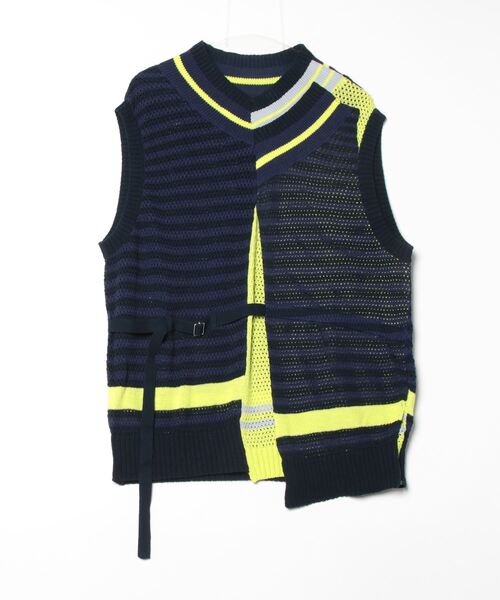 「FACETASM」 ノースリーブニット 4 ネイビー メンズ_画像3