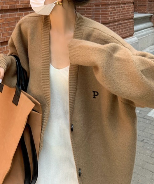 「N.s」 ニットカーディガン FREE キャメル レディース_画像6