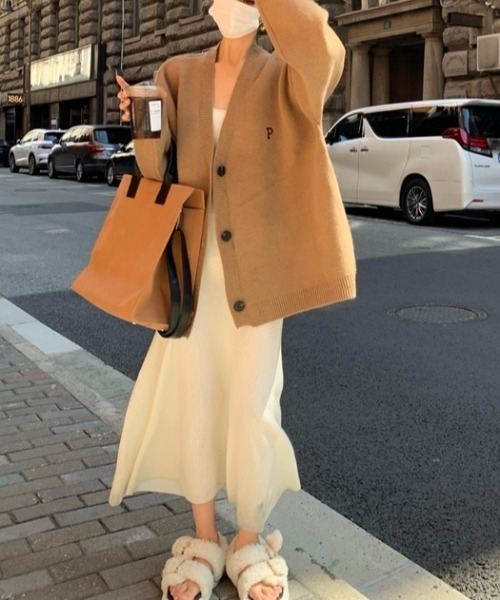 「N.s」 ニットカーディガン FREE キャメル レディース_画像7