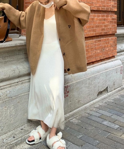 「N.s」 ニットカーディガン FREE キャメル レディース_画像8