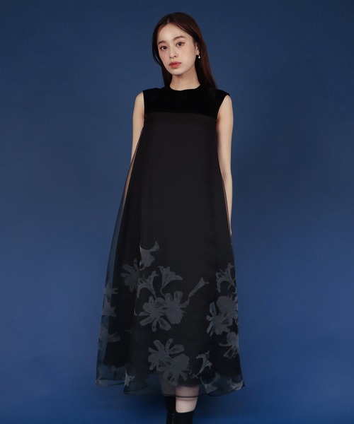 「J by blue」 ノースリーブワンピース MEDIUM ブラック レディース_画像2