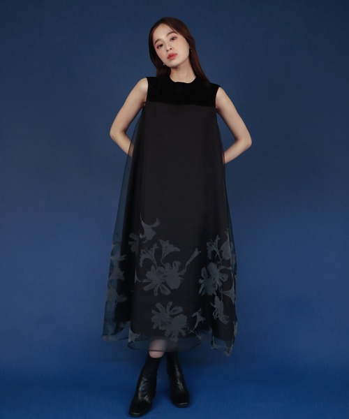 「J by blue」 ノースリーブワンピース MEDIUM ブラック レディース_画像3