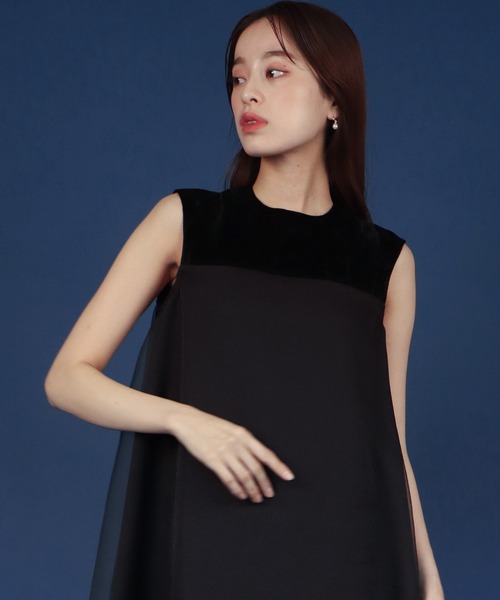 「J by blue」 ノースリーブワンピース MEDIUM ブラック レディース_画像7