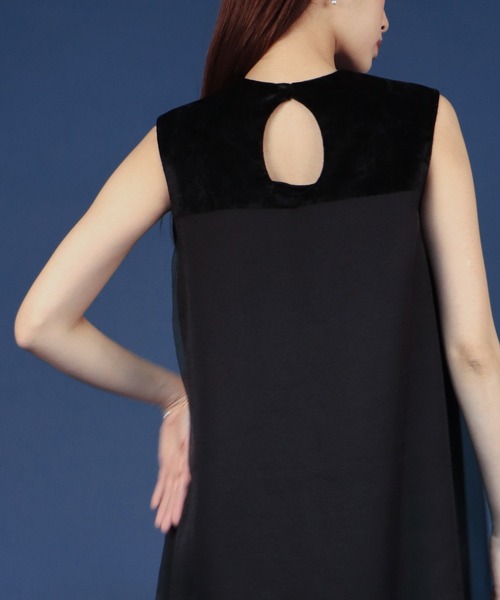「J by blue」 ノースリーブワンピース MEDIUM ブラック レディース_画像9