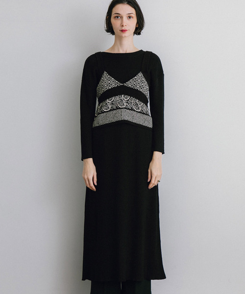 「PUBLIC TOKYO」 コンビワンピース FREE ベージュ レディース_画像8