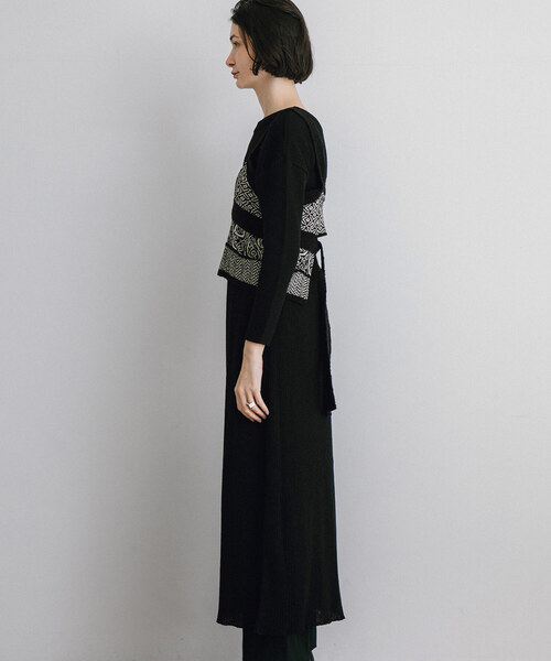 「PUBLIC TOKYO」 コンビワンピース FREE ベージュ レディース_画像9