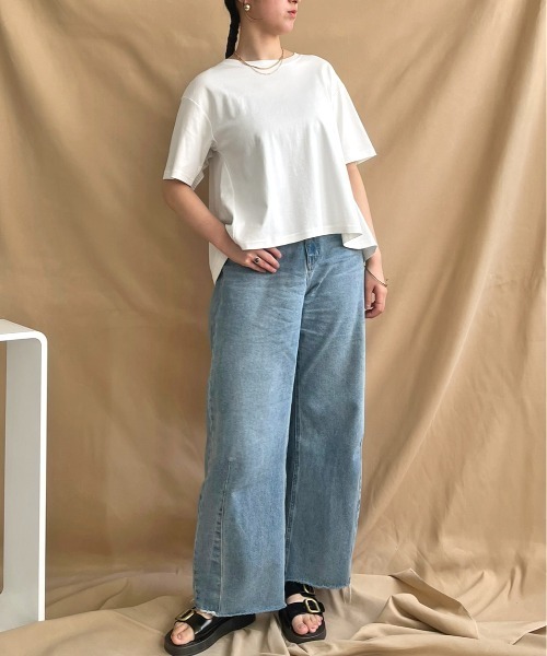 「LHELBIE」 半袖カットソー M ブラック レディース_画像6
