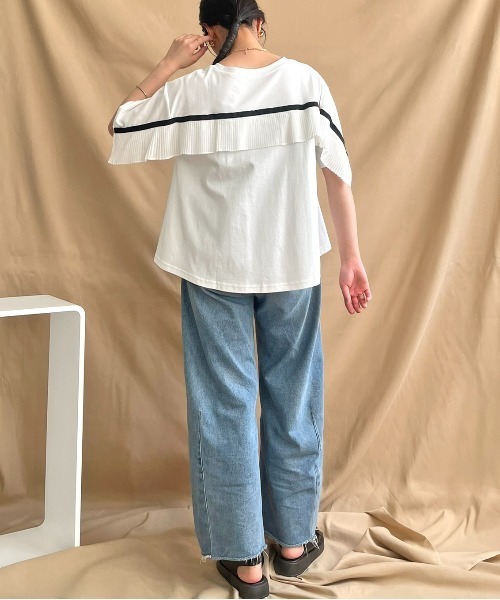 「LHELBIE」 半袖カットソー M ブラック レディース_画像7