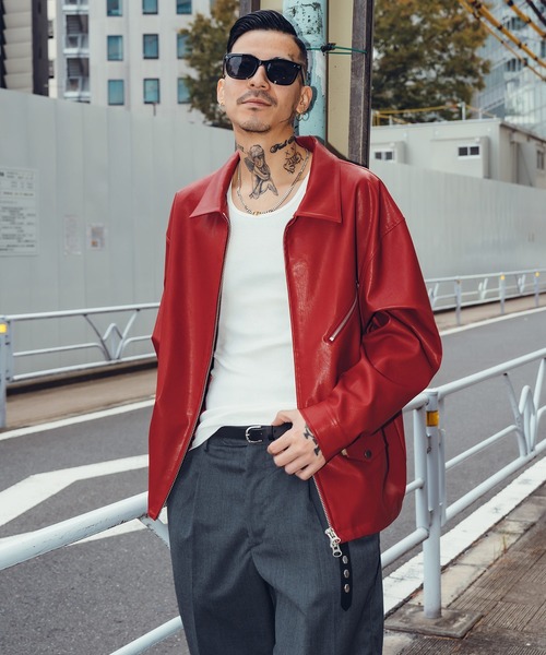 「Subciety」 ブルゾン SMALL レッド メンズの画像