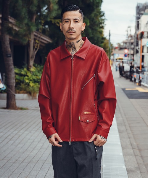 「Subciety」 ブルゾン SMALL レッド メンズの画像